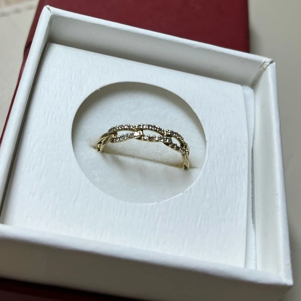 Aurate Open Link Diamond Ring 14k Gold | Size 7 - Picture 5 of 11